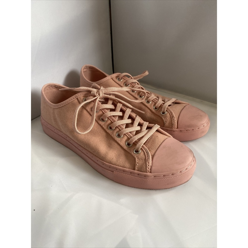 Nothing New Recycled Shoes Women's Size 7.5 W Pink Low Top Lace Up